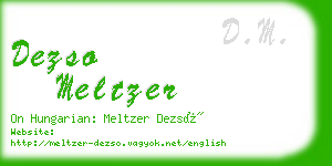 dezso meltzer business card